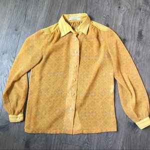 Vintage orange blouse - small